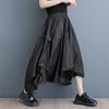 Pantalones Falda de Pierna Ancha de Mezclilla Tencel Sueltos Talla Grande Nuevos de Verano para Mujer Falda Irregular Extra Ancha
