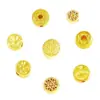 Pastel de Luna Filigrana Hueca Accesorios para Joyería DIY Cubo de la Fortuna Chapado en Oro Antiguo Cuentas Flor de Loto Chapado en Oro Estilo Chino Retro Arte