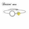 Daisi Ni Joyería Transfronteriza Nueva y Colorida de Moissanita Pulsera Geométrica Delgada de Moda Ajustable Venta al por mayor de fábrica