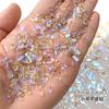 Resina acrílica color transparente tamaño pequeño forma plana broca para uñas color mezclado espíritu cálido aurora champán adornos para uñas