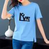 [100% Algodón] Camiseta de Manga Corta de Algodón para Mujer Verano Holgada Chaqueta ins Dividida talla extra Camiseta de Abrigo con Estampado de Letras