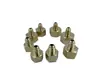 Unión de conversión de rosca métrica británica 1/4 americana 7/16UNF, dientes internos y externos de cobre, adaptador reductor de presión para cilindro de tubería de flúor