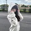 Moletom Bordado de Floco de Neve Estilo High Street Americano para Mulheres 2026 Nova Tendência Outono e Inverno Marca Design Solto Retrô Jaqueta de Nicho