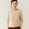 Nuevo Suéter de Cachemira Pura para Mujer Otoño e Invierno, Sudadera Calada, Tejido Cálido Ajustado, Top de Manga Larga, Prenda Base