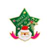 Broche de Navidad dibujos animados insignia de Navidad decoraciones insignia de Papá Noel y renos decoraciones para mochila accesorios