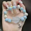 Pulseira de Resina Jingdezhen de Alto Valor Estético Hello Kitty Estilo Chinês Versátil Fofa Pulseira de Amizade Feminina para Vendas em Barracas