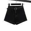 Shorts brancos femininos de verão jeans de curling 2022 novo cintura alta emagrecedor super quentes Net hot hot pants moda