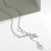 Joyería de Diseño Nicho Japonés y Coreano con Incrustaciones de Diamantes Cadena para Suéter Estrella de Ocho Hombres Larga Combinable Borla Cruz Cadena Clavícula