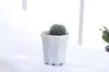 4,8cm Planta Suculenta Vaso Polegar Mini Pequeno Simples Imitação Porcelana Plástico Vaso de Flores Octogonal com Prato Plantas Verdes