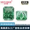Pedra Solta de Moissanita Verde Radiante, Moissanita Colorida Irregular, Certificado Gra, Gema Sintética, Acessórios Atacado de Fábrica