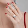 Anillo de comercio exterior wish chapado en oro de 18 quilates 2 quilates anillo en forma de corazón Diamante Diamante Diamante anillo de propuesta de matrimonio