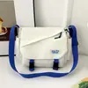 Bolsa Transversal Masculina Marca da Moda Estilo Workwear Ins Bolsa Masculina Casual Japonesa Grande Capacidade Bolsa de Ombro Bolsa Mensageira Personalizada Moderna