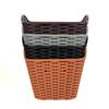 Cesta de Lingote Dianteira para Bicicleta Carro Elétrico Estrutura de Plástico Trançado Cesta tipo Rattan Cesta de Passeio com Tampa