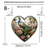 Día de San Valentín Conejito Blanco Durmiendo entre Rosas Adorno Colgante para Puerta y Ventana de Jardín Acrílico 2D Decoración Festiva