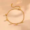 Moda Transfronteriza Múltiples Colgantes de Bolas de Acero Joyería que No se Desvanece Acero Inoxidable Chapado en Oro de 18K Joyería de Estilo Lujo Ligero