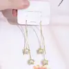 Pendientes de Ojo de Gato de Alta Gama con Estrella de Cinco Puntas, Estilo Fresco, Pendientes Elegantes con Borlas, Pendientes de Moda de Alta Gama para Mujer