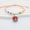 Pulsera Luminosa Infantil del Festival del Bote del Dragón Nezha Ao Bing Dibujo Animado Lindo Doble Cara Cuentas de Vidrio Colgante de Vidrio Ajustable