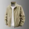 Chaqueta Deportiva Casual para Exteriores Cortavientos Impermeable con Cuello Alto Top Chaqueta para Hombre Primavera Otoño Versátil Ropa Americana con Protección Solar para Hombre