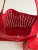 Bolso Tejido Hueco de Gran Capacidad Estilo Relajado Shuai Mi Home para Mujer 2026 Nuevo Bolso de Hombro Bolso Tote de Moda para Viajar al Trabajo
