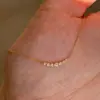 Cadena para clavícula joyería estilo nicho minimalista mini sonrisa geométrica diamante azul collar ultrafino para mujer lujo ligero sensación de alta gama exquisito
