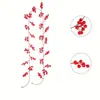 Venta al por mayor de enredadera de frutas rojas artificiales transfronteriza desde la fábrica de origen, Guirnalda de bayas navideñas artificiales de venta caliente en Amazon para decoración del hogar