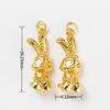 Chapado en Oro Real de 18K Color que se Conserva Fortuna Ábaco Colgante Pequeño Joyería DIY Encanto Pequeña Pendientes Colgantes para Orejas Pulsera D104