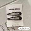 Un Par de Elegantes Pinzas para el Cabello con Estampado de Leopardo, Goteo de Aceite y Forma de Gota de Agua, Nuevas y Lindas Pinzas Ovaladas de Colores para Niñas