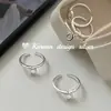 Estilo Ins Coreano Diseño de Nicho Moda Personalizada Joyería de Mano Anillo Estéreo Hueco Cortado Ovalado Gota de Agua Plata de Ley S925