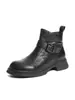 Nova coleção outono/inverno 2026: Botas Martin redondas retrô, com sola grossa, salto grosso, botins Chelsea da moda e versáteis