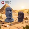 Estátua de Páscoa para Micro Paisagismo Cidade do Deserto Castelo Pirâmide Egípcia Antiga Estátua Artesanato em Resina Pequenos Enfeites