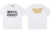 Gallery Dept Lavado y Desgastado Manga Corta Retro High Street Vintage Camiseta Suelta para Pareja Moderna