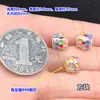 Pingente Charme Contas Espaçadoras Estrela Colorida com Epóxi Prata Esterlina s999 Cristal Wenwan Cordão Trançado para Pulso Colar Acessórios DIY