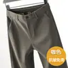 Pantalones de pana para hombre para primavera y otoño, casual de negocios, pierna recta, corte holgado, pantalones de traje de pana gruesa para otoño 2026