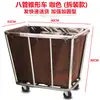 Carrito cónico para lavandería, carrito de servicio a la habitación de acero inoxidable para hotel, carrito de recolección de lavandería, carrito de reciclaje de ropa sucia de hotel