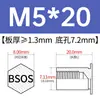 Tornillo remachable de acero inoxidable BSOS-M3/3.5M3/M3.5/M4/M5/M6-4 ~ 32 en stock venta directa