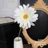 Gerbera flor artificial de un solo tallo Margarita africana margarita estilo fresco flor falsa decoración suave para el hogar flor de seda para fotografía