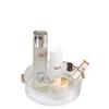 Caja de Almacenamiento Cosmético Giratoria 360 grados Escritorio Multifuncional Estante Giratorio de Almacenamiento Plato Giratorio Antideslizante de Gran Capacidad
