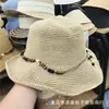 Chapéu de Sol Estilo Artístico para Mulheres, Chapéu de Palha Crochê de Verão, Chapéu de Praia para Férias, Chapéu Bucket Elegante com Proteção Solar para Mulheres