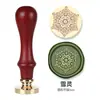 Sello de cera para Navidad, cabeza de sello de una pieza de madera de haya roja con diseño de muñeco de nieve y copo de nieve, juego al por mayor, mango de madera