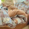Amigable con la piel [Inspeccionado de Calidad] Invierno Engrosado Leche Polar Ins Juego de Cuatro Piezas Ropa de Cama Clase A Juego de Tres Piezas Funda Nórdica