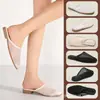 Pantuflas de Malla con Punta Cerrada y Media Abierta para Usar Afuera, Caladas, Transpirables, Moda Francesa, Personalizables, Suela Suave, Antideslizantes, Pantuflas tipo Mula