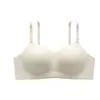 Sujetador invisible de una pieza para mujer, sin costuras, con escote cuadrado, copa fina simple, ajuste tridimensional, cómodo, sin aros y anti-exposición