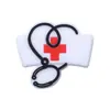 Uniforme de Enfermeira Mais Vendido Contas de Silicone Desenho Animado Série de Cuidados Médicos Joias DIY Pulseira Colar Estetoscópio Contas de Cola