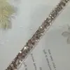 Renda Brilhante com Lantejoulas e Contas Bordadas à Mão, Largura 4cm, Acabamento para Vestido de Noiva DIY, Decoração de Cinto, Material para Palco