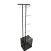 Sala de Estar Equipamento Esportivo Rack de Armazenamento Preto Aço Carbono Rack de Armazenamento para Tapete de Yoga Academia Basquete Rack de Ferro de Chão