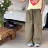 Pantalones Largos Finos de Moda Bebé Niños y Niñas Emo Beibei Pantalones Casuales Coreanos para Niños Bolsillo Exterior Grulla Pantalones de Moda