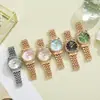 Novo Relógio com Pulseira de Aço Feminino Moda Nicho Temperamento Relógio Comércio Exterior Relógio de Luxo Leve Relógio de Quartzo Feminino de Ponta