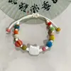 Pulsera trenzada artística étnica estilo chino nuevo de Jingdezhen para mujer, estilo antiguo, tendencia nacional, sensación de alta gama, ajustable, hecha a mano, finamente elaborada