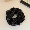 Novedad Primavera y Verano Lazo para el Cabello con Estampado Floral, Scrunchie de Estilo Moderno y Relajado, Cuerda para Moño, Lazo para Cola de Caballo