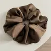 Estilo Coreano Color Sólido Textura de Satén Goma para el Cabello Tipo Intestino Grueso Flor para Recoger el Cabello Brillante Cola de Caballo Baja Accesorio Versátil para el Cabello Cuerda para el Cabello para Mujeres